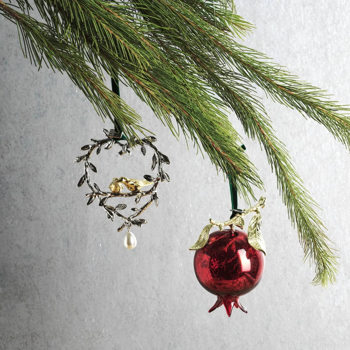 Pomegranate Glass Ornament / Red