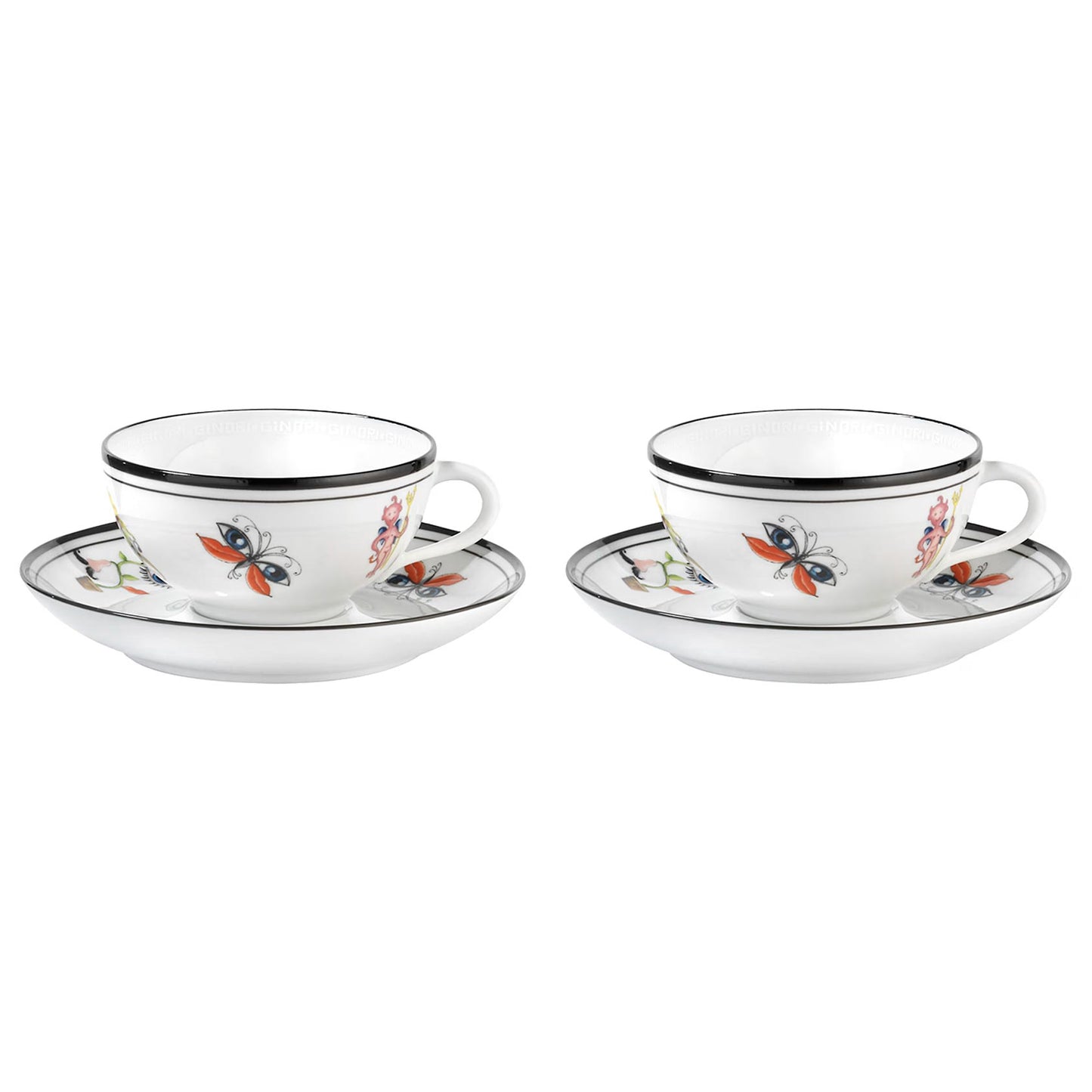 Arcadia Set of 2 Tea Cups With Saucers