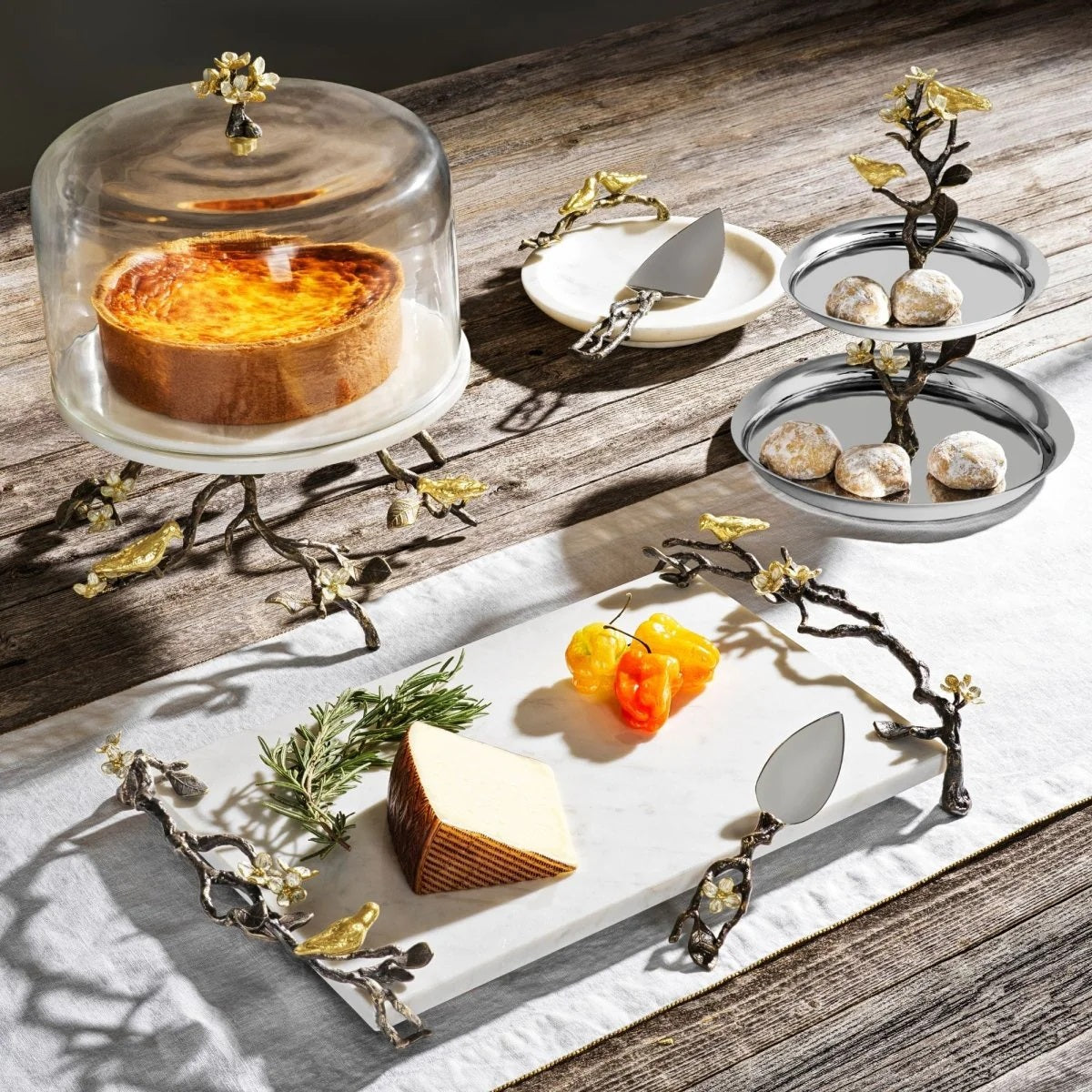 Lovebirds Cheese Board with Knife