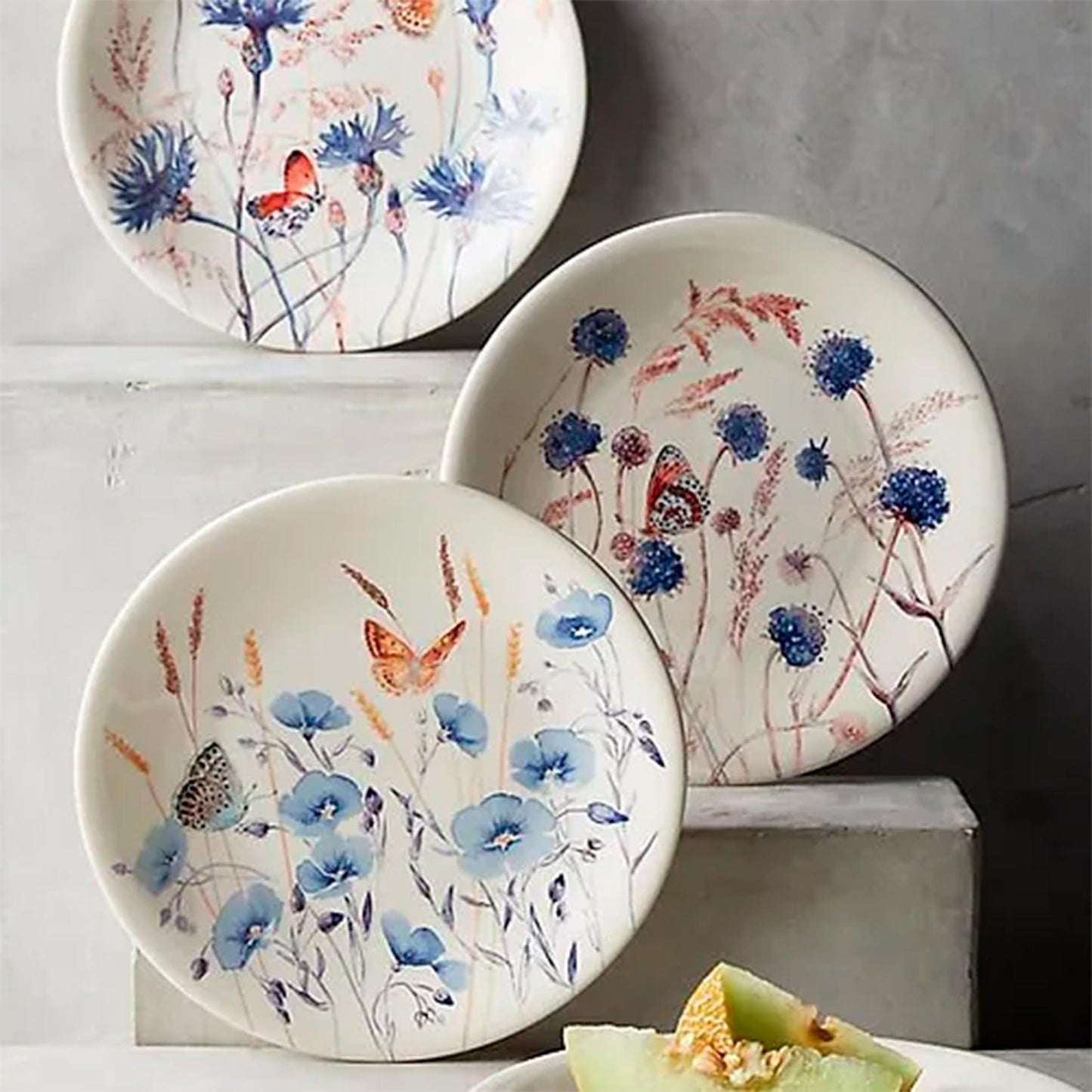 Azur Set of 4 Dessert Plates Assorted