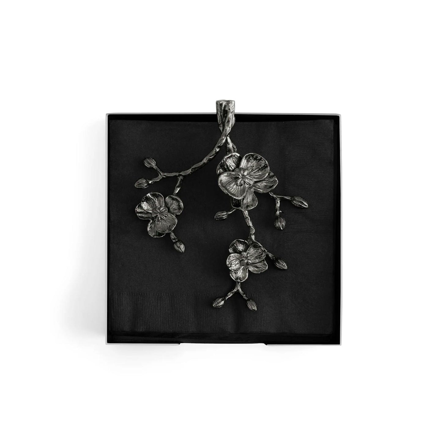 Black Orchid Napkin Holder