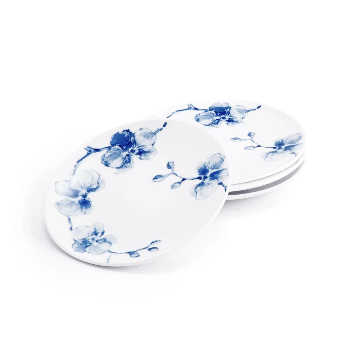 Blue Orchid Tidbit Plate Set /4