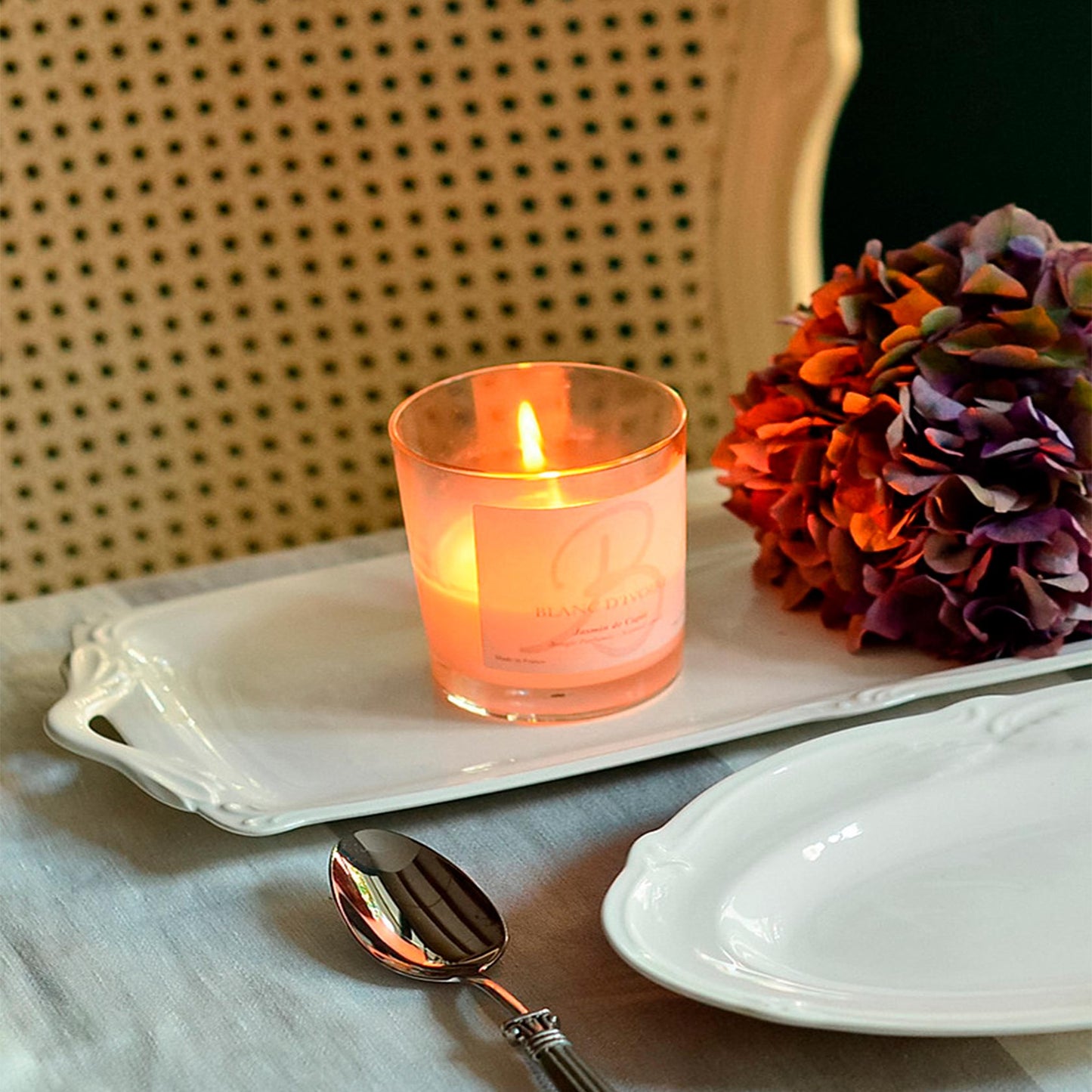 Rocaille White Oblong Serving Tray