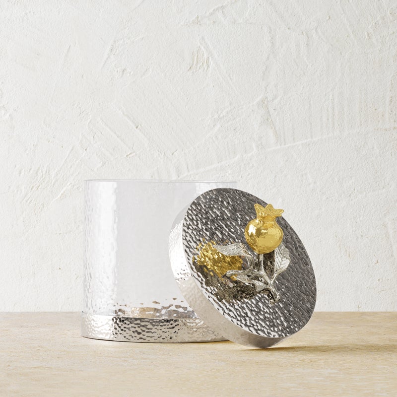 Pomegranate Silver & Gold Canister / XS