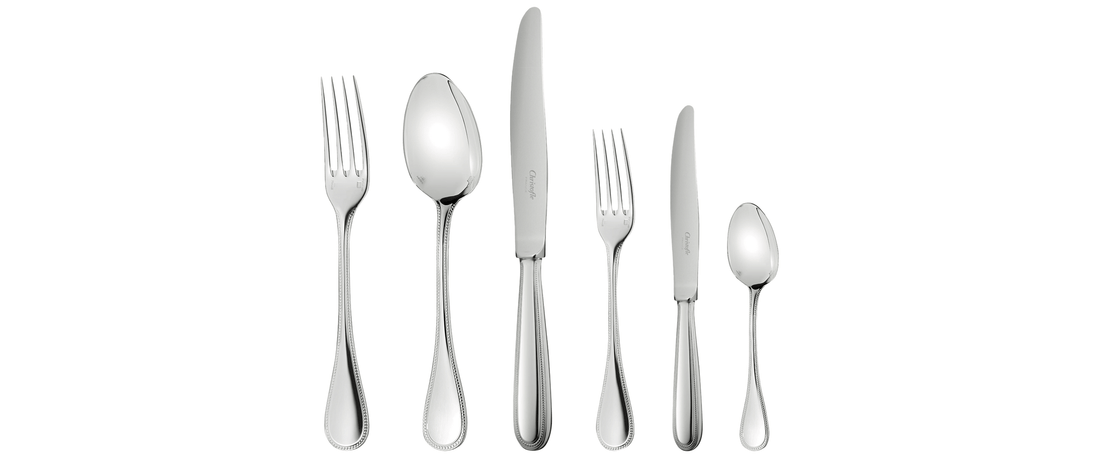 Christofle Perles silver-plated flatware