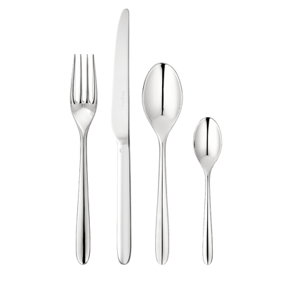 Mood  24-Piece Silver-Plated Flatware Set with Chest