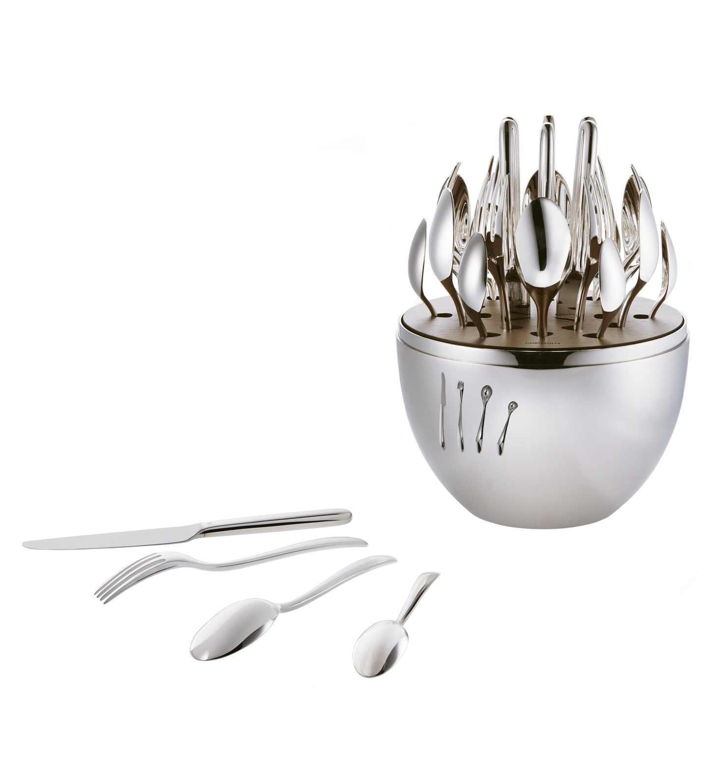 MOOD Easy 24-Piece Silver Plated Flatware Set for 6 people