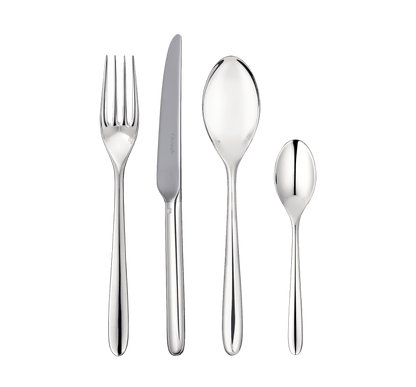 MOOD Easy 24-Piece Silver Plated Flatware Set for 6 people