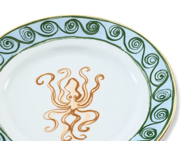 Il viaggio di Nettuno Terracotta Dessert Plate
