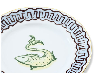 Il viaggio di Nettuno Sky Blue Dessert Plate