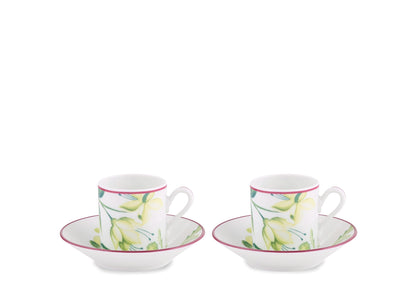 Florenza Set of 2 Coffee Cups and Saucers
