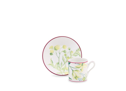 Florenza Set of 2 Coffee Cups and Saucers