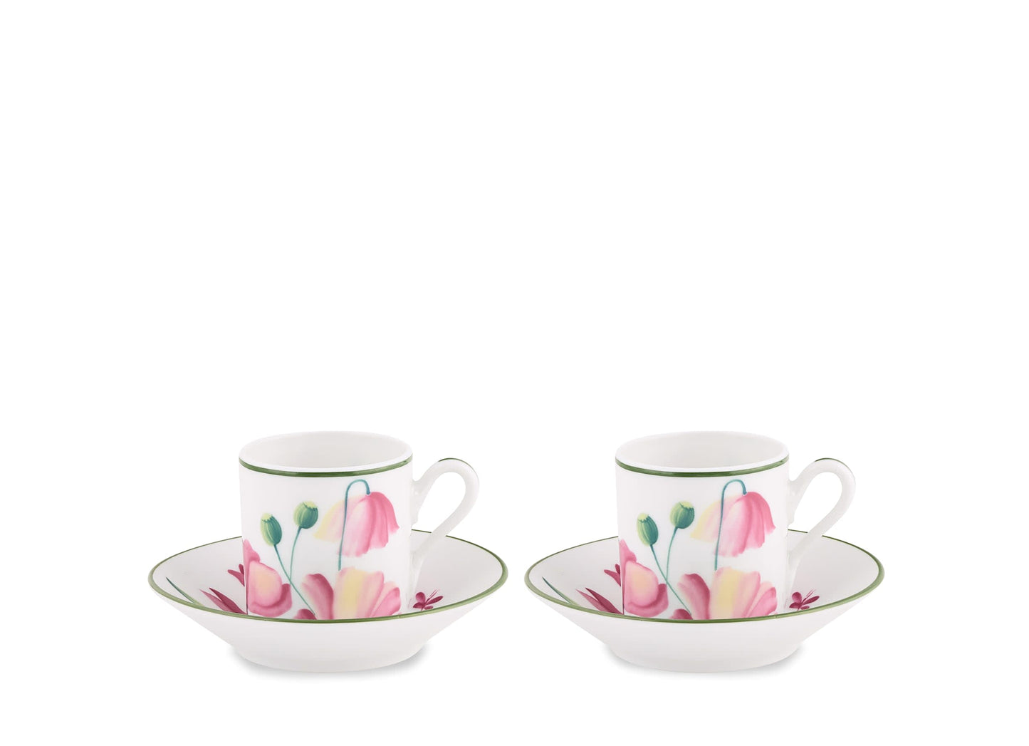 Florenza Set of 2 Coffee Cups and Saucers