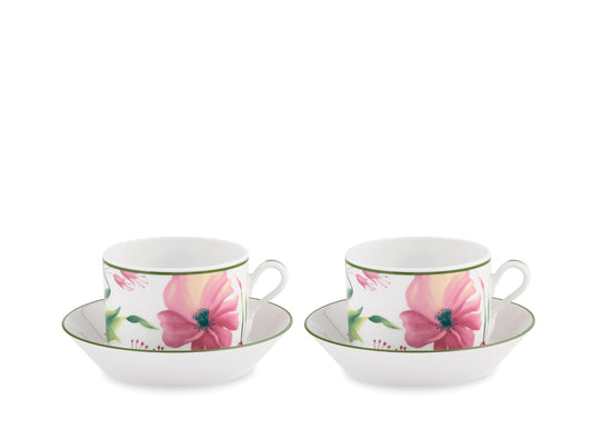 Floresza Set of 2 Tesa Cups and Saucers