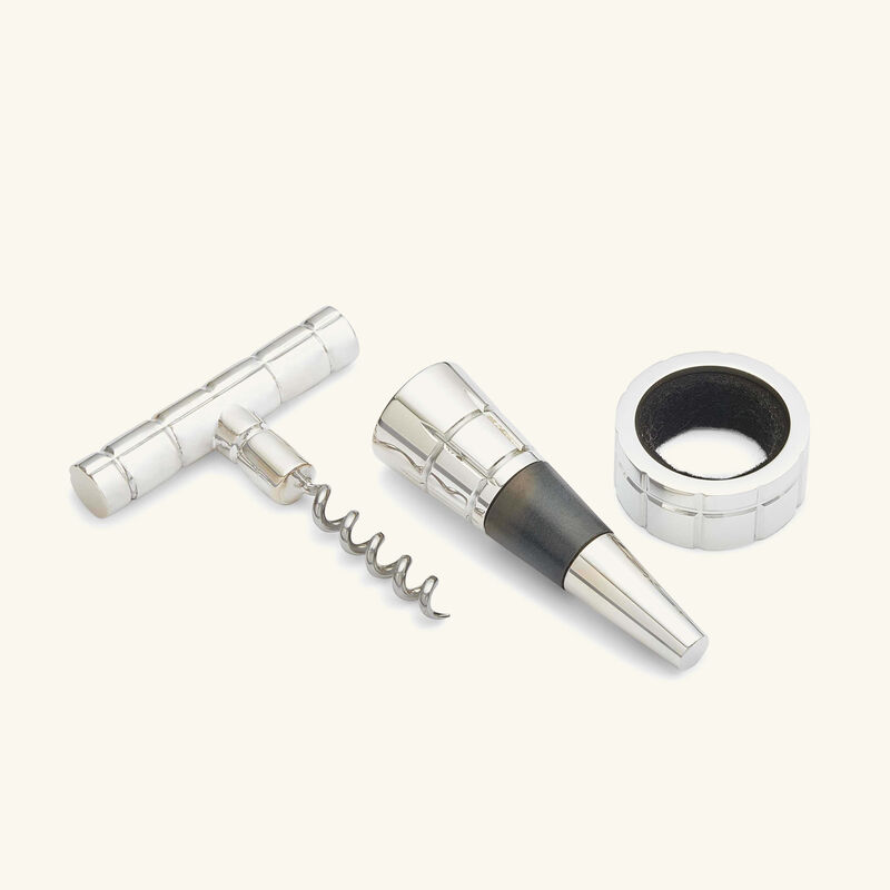 Wine tasting gift sets Graphik silver plated