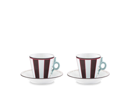 Fortunae Set of 2 Coffee Cups and Saucers