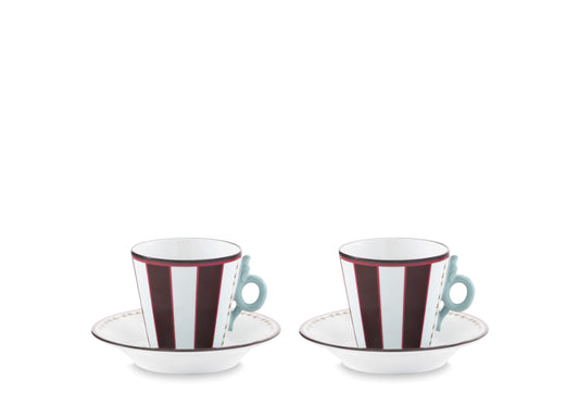 Fortunae Set of 2 Coffee Cups and Saucers
