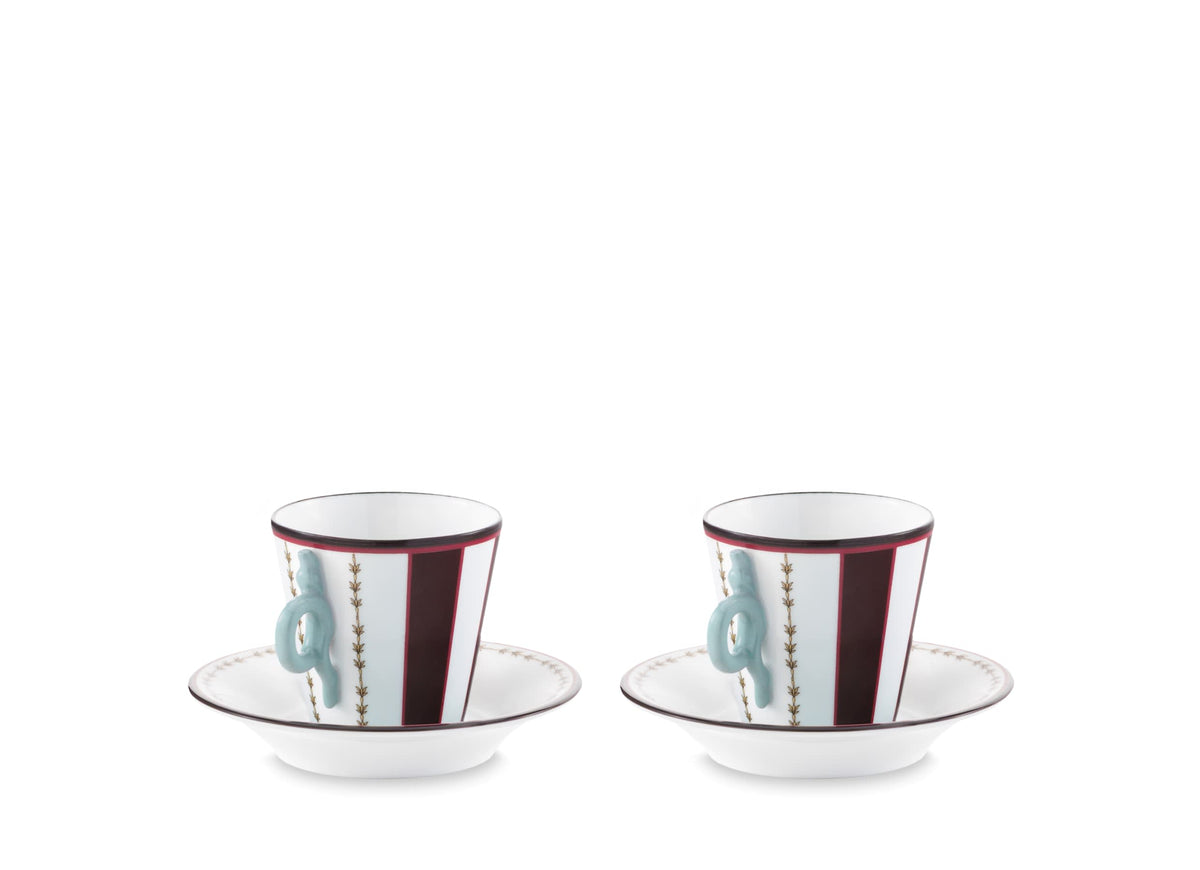 Fortunae Set of 2 Coffee Cups and Saucers