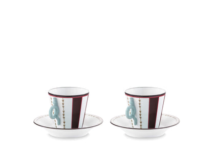 Fortunae Set of 2 Coffee Cups and Saucers