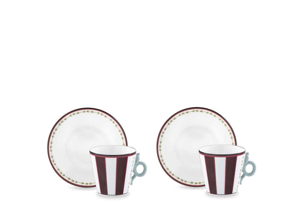 Fortunae Set of 2 Coffee Cups and Saucers