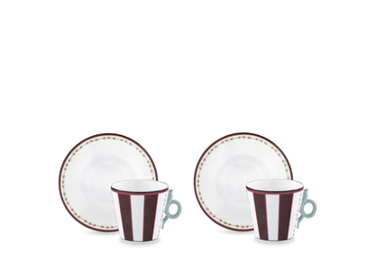 Fortunae Set of 2 Coffee Cups and Saucers
