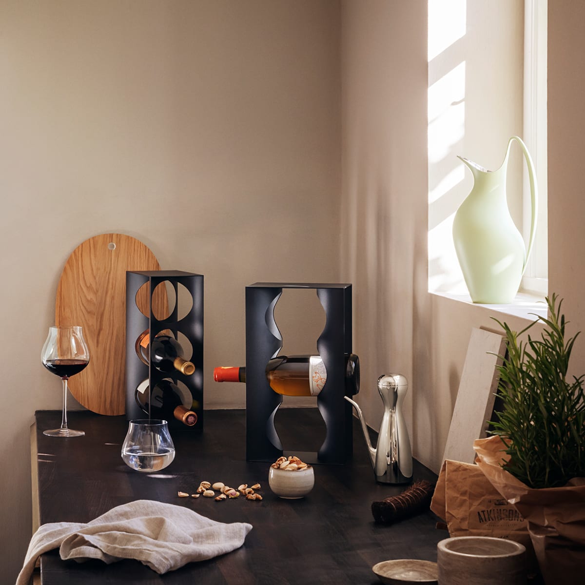 Alfredo Wine Rack, Black