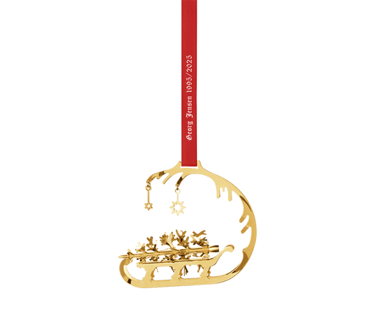 Sleigh Christmas Gold Plated