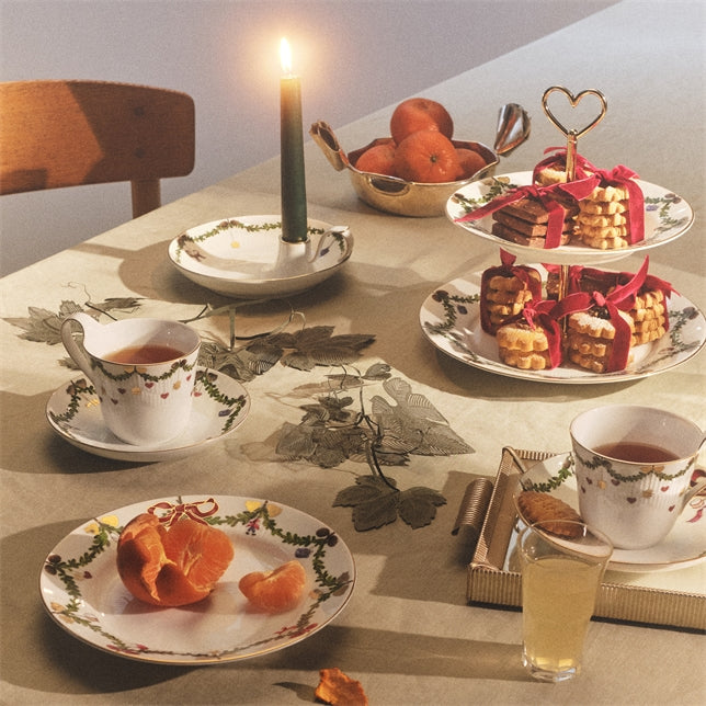Star Fluted Christmas Dessert Plate