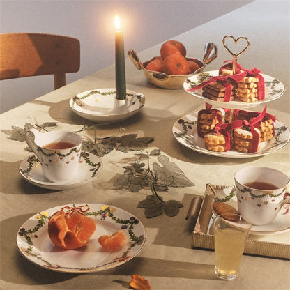 Star Fluted Christmas Dessert Plate