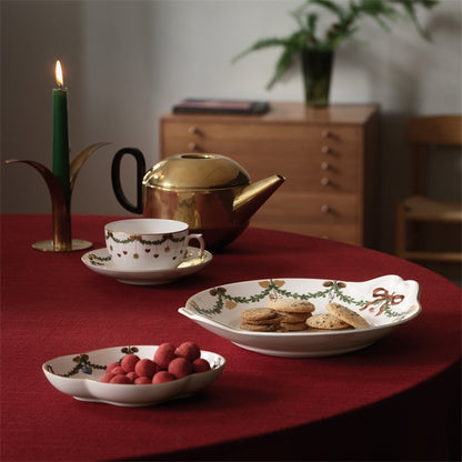 Star Fluted Christmas Tea Cup and Saucer