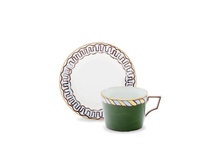 Il viaggio di Nettuno Pine Green Coffee Set For Two