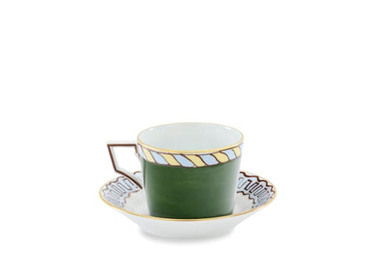 Il viaggio di Nettuno Pine Green Coffee Set For Two