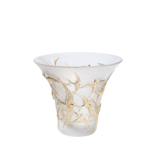 Hirondelles flared vase