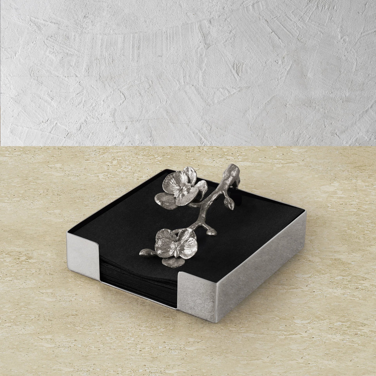 White Orchid Napkin Holder