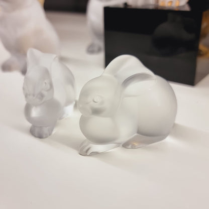 Resting Rabbit sculpture Clear crystal