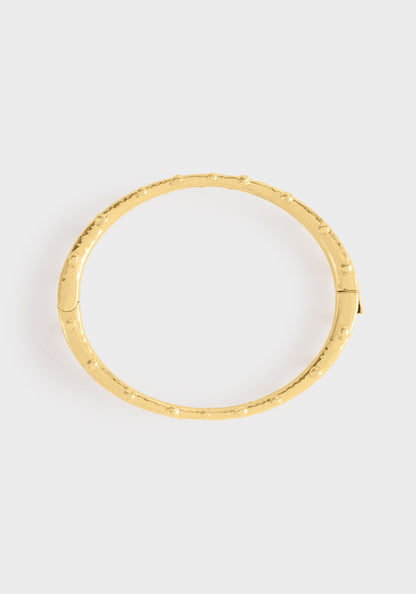 Milos Gold Hinged Bangle