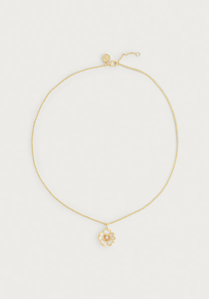 Վայրի ծաղիկներով էմալապատ կախազարդ վզնոց