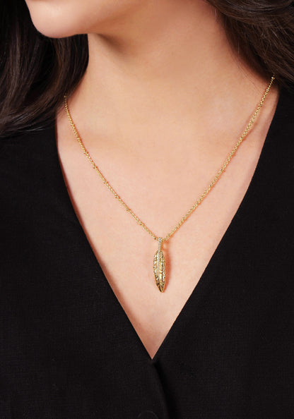 Feather Small Pendant Necklace