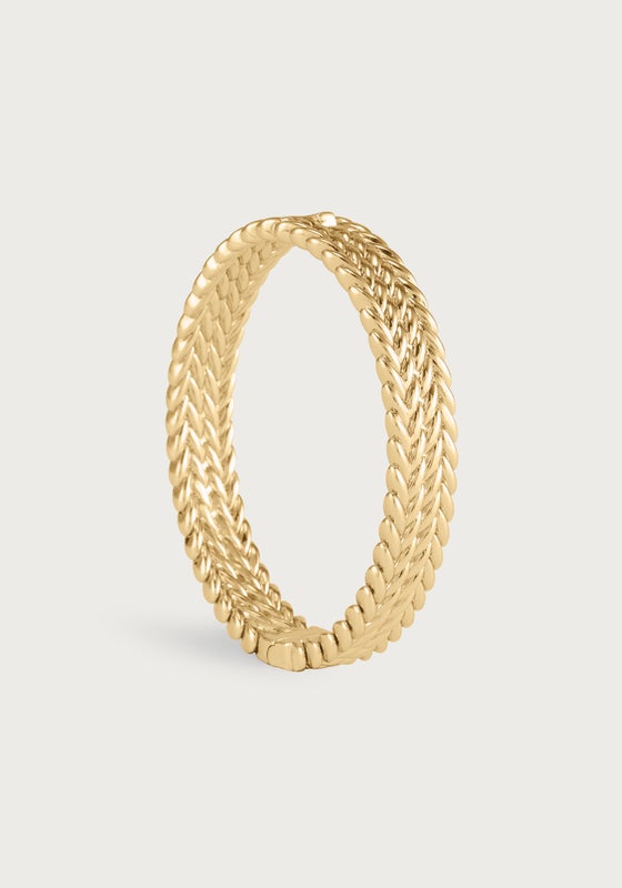 Cheval Braid Hinged Bangle - Thick
