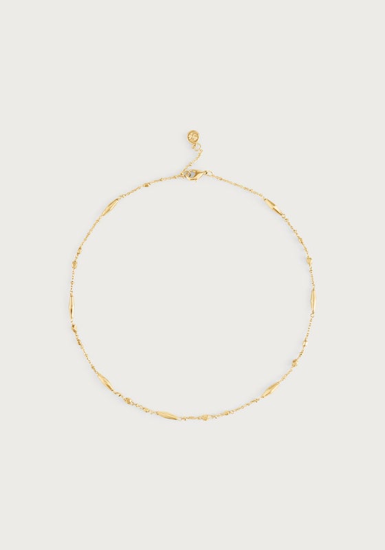 Milos Multi Beaded Necklace - Gold