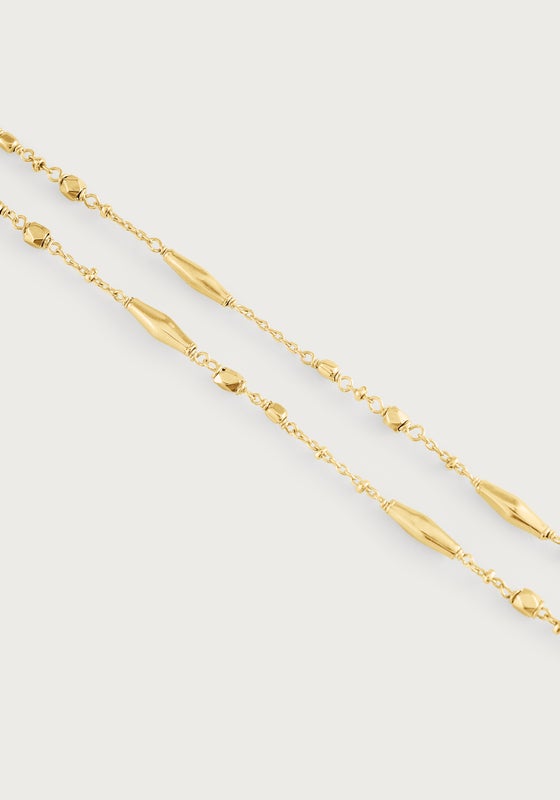 Milos Multi Beaded Necklace - Gold