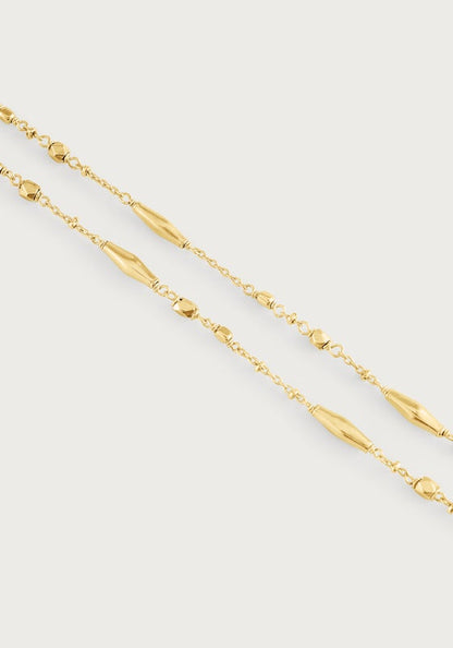 Milos Multi Beaded Necklace - Gold