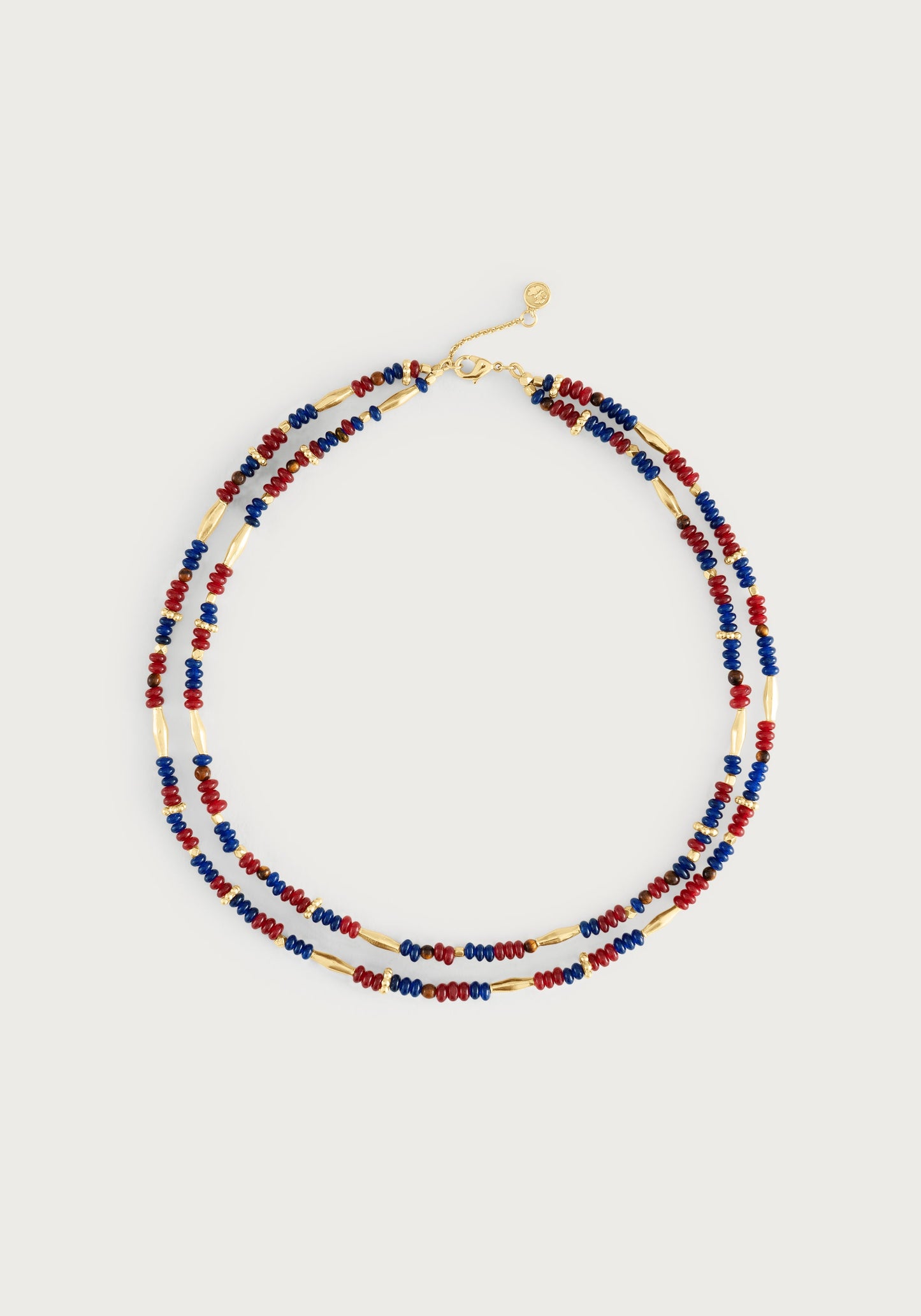 Milos Beaded Necklace - Maroon