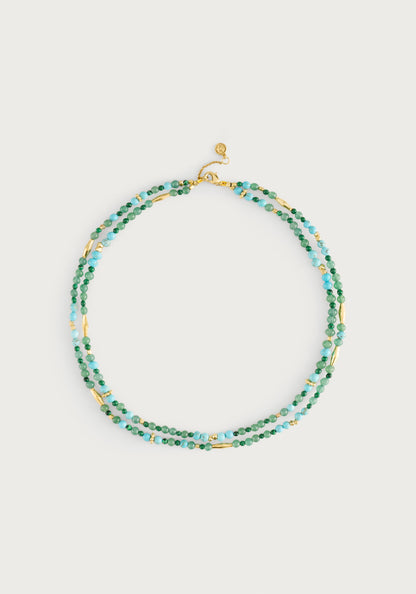 Milos Beaded Necklace - Turquoise