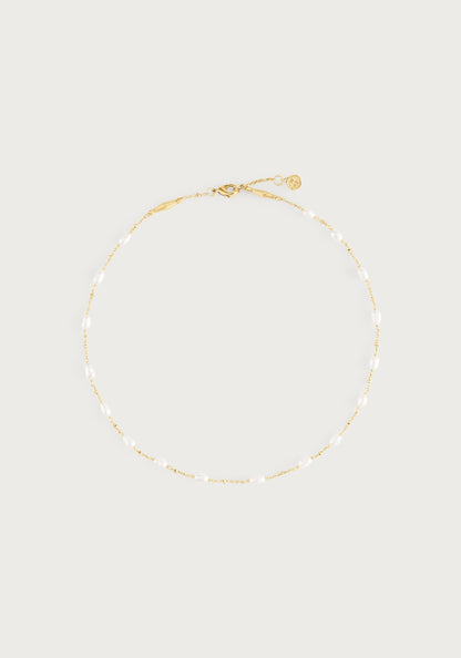 Milos Multi Beaded Necklace - Pearl