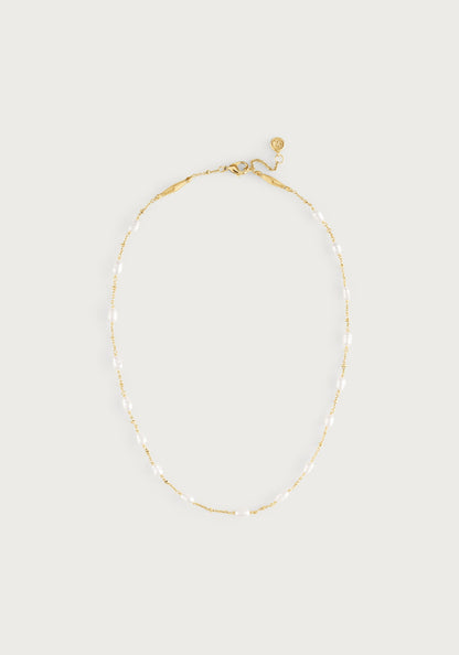 Milos Multi Beaded Necklace - Pearl