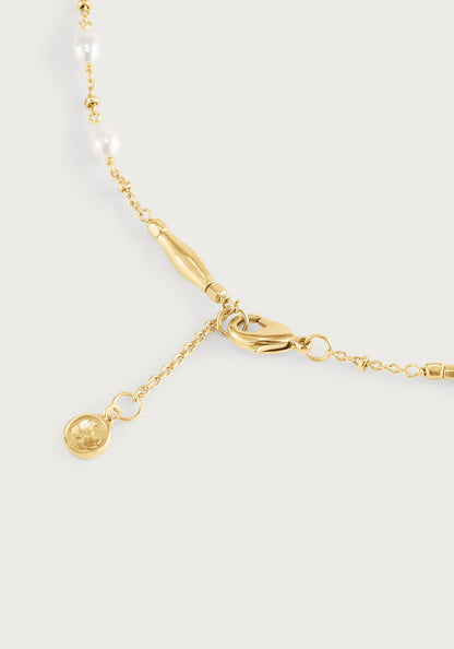 Milos Multi Beaded Necklace - Pearl