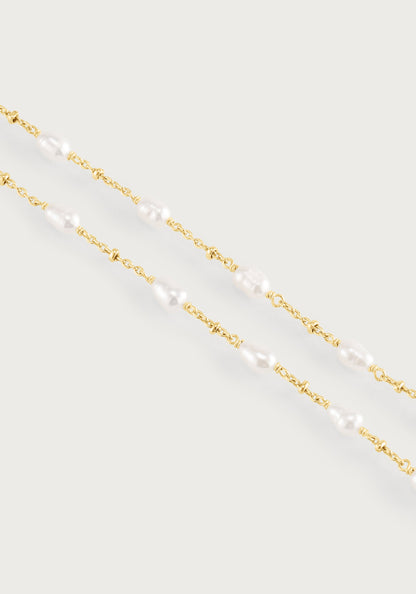Milos Multi Beaded Necklace - Pearl