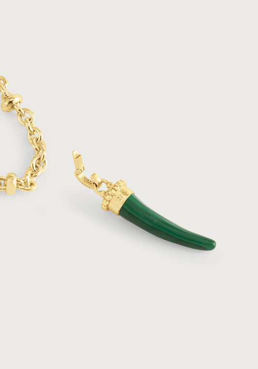 Milos Stone Horn Charm - Malachite by Anabel Aram – view 2