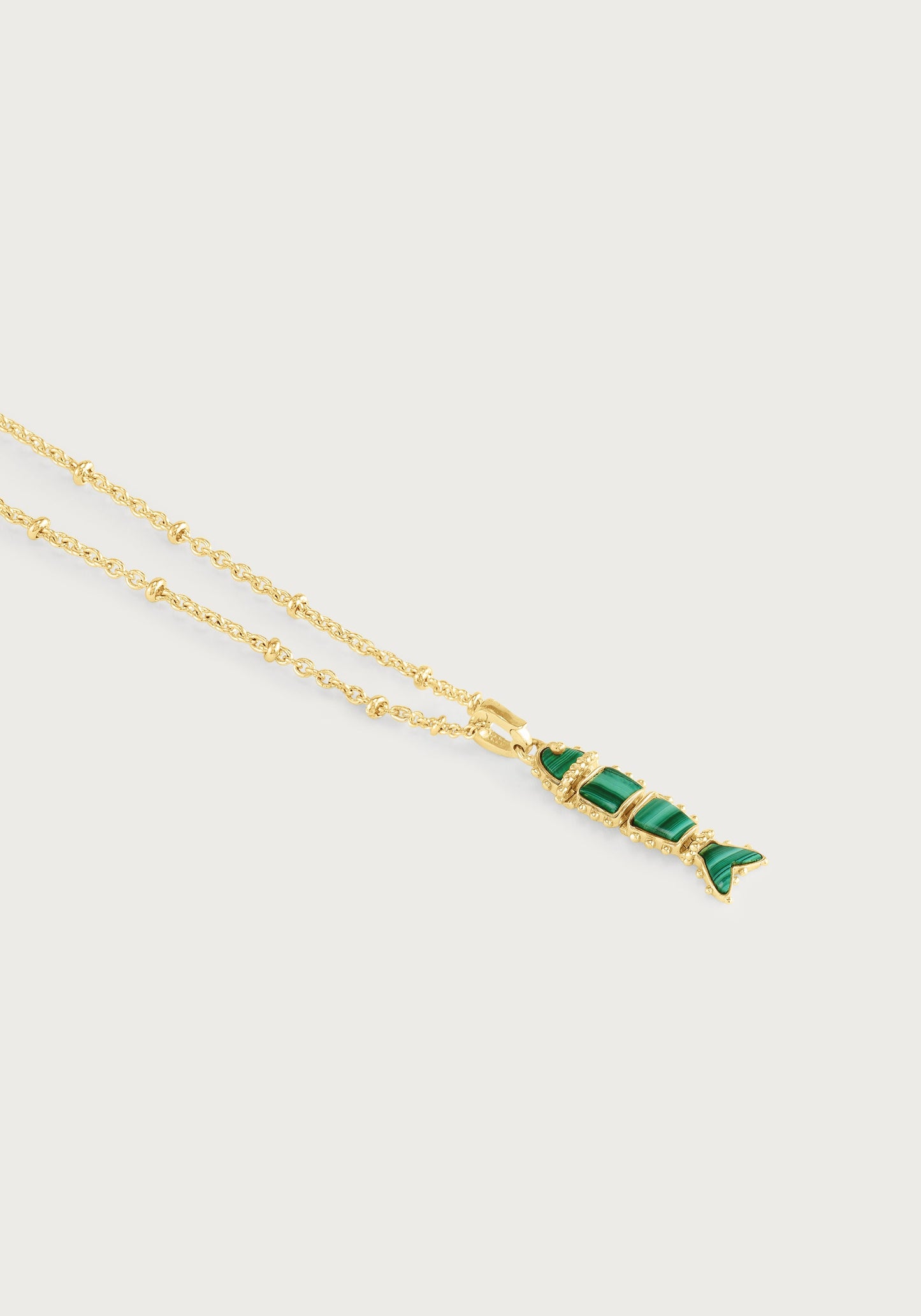 Milos Stone Fish Charm - Malachite